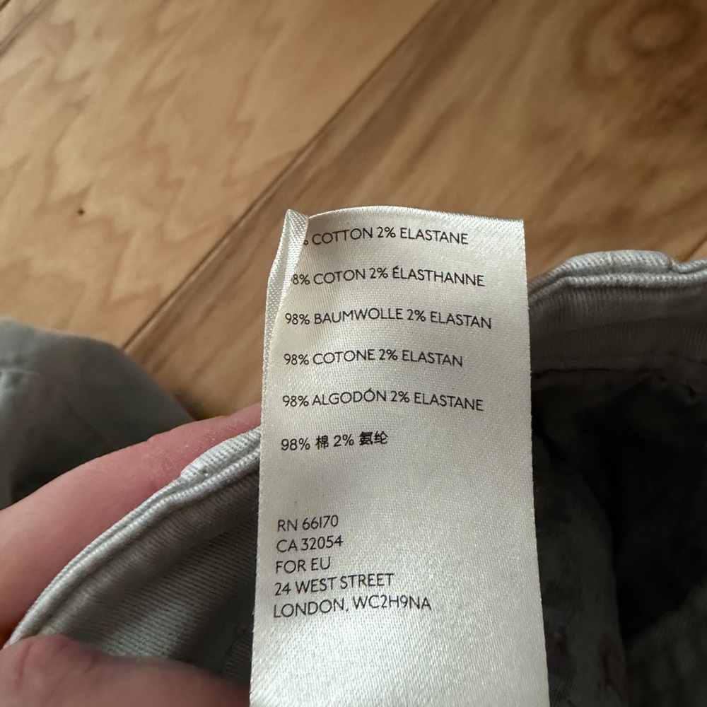 Anthropologie Gray Utility Moto Zipper Ankle Fitted Leg Pants 27 - Picture 4 of 9